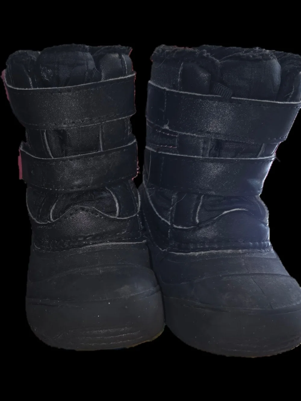 Toddler 7 Brown Leather Cowboy Boot and Black Winter Snow Boot Set Walmart Brand